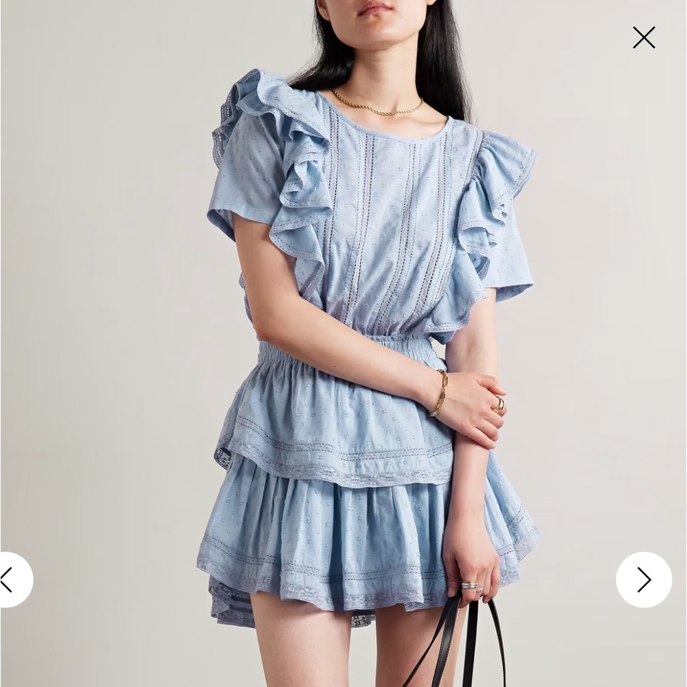 LoveShackFancy Swiss Dot Mini Dress
